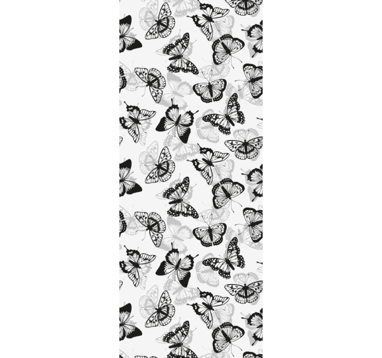 Blind office black delicate butterfly design - TenStickers