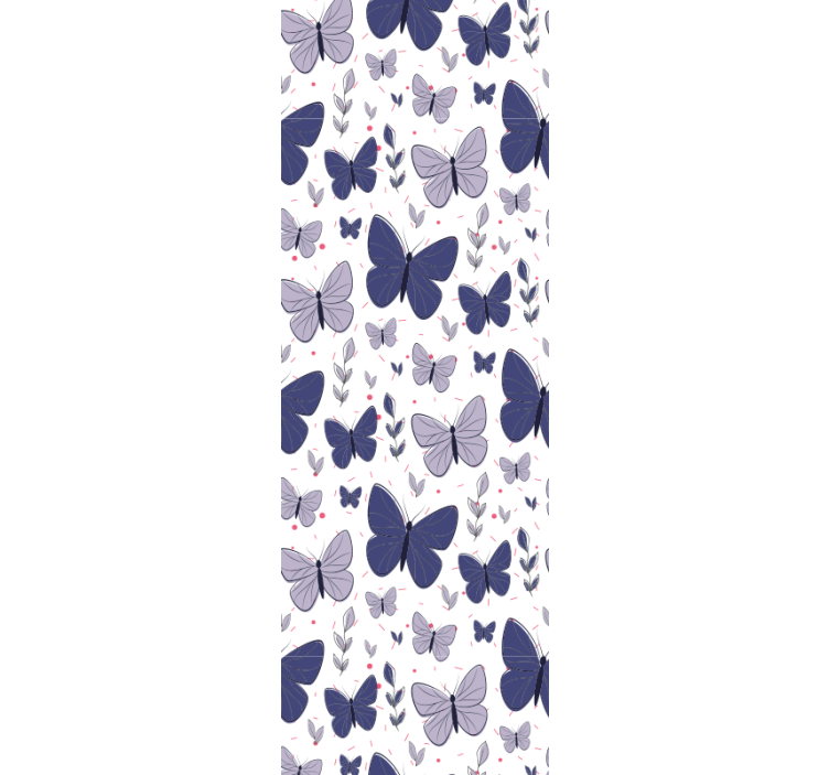 Blind office butterfly pattern in pink and blue tones - TenStickers
