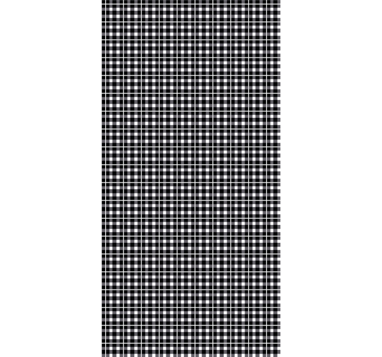 Blind office black and white gingham pattern - TenStickers