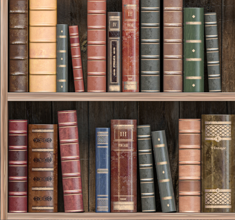 Blind office library books - TenStickers