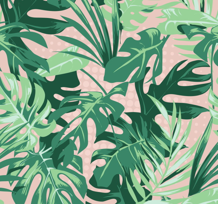 Blind office varied green leaves - TenStickers