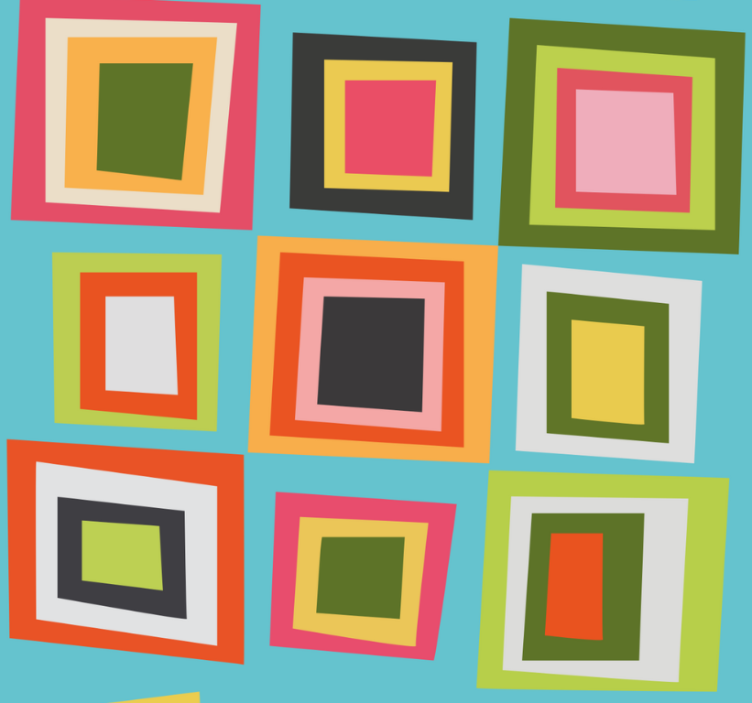 Blind teens colourful checkered design - TenStickers