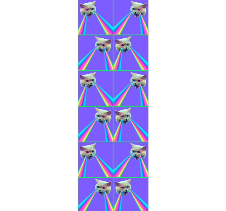 Blind teens vaporwave laser cat - TenStickers