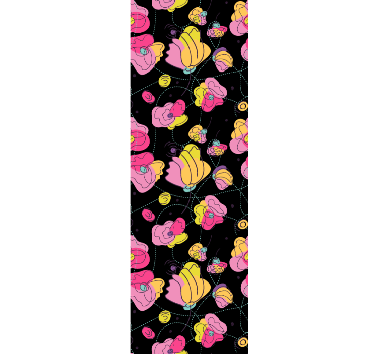 Blind teens neon floral design - TenStickers