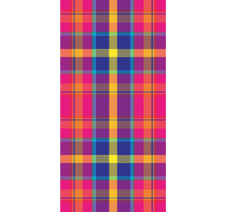 Blind teens colourful gingham pattern - TenStickers