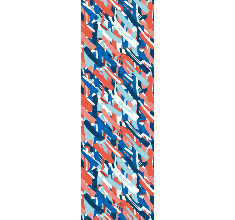 Blind teens with red, blue, and white brush strokes - TenStickers