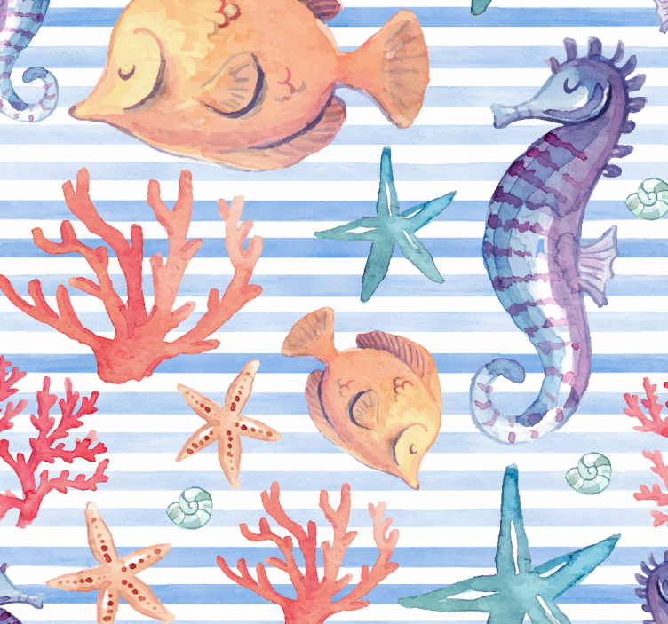 Blind teens ocean creatures tiles - TenStickers