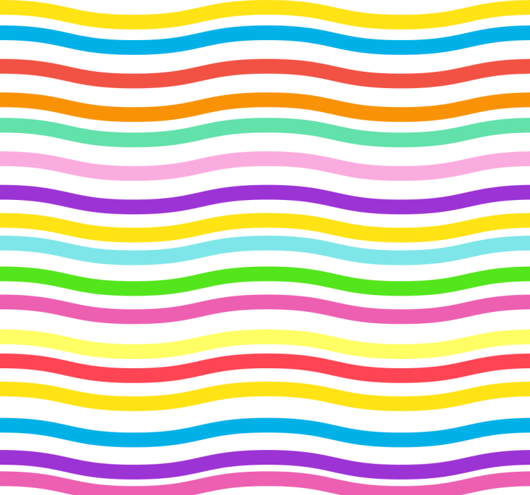 Blind teens in an irregular rainbow striped pattern - TenStickers