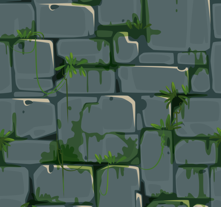 Blind teens green brick leafy accent - TenStickers