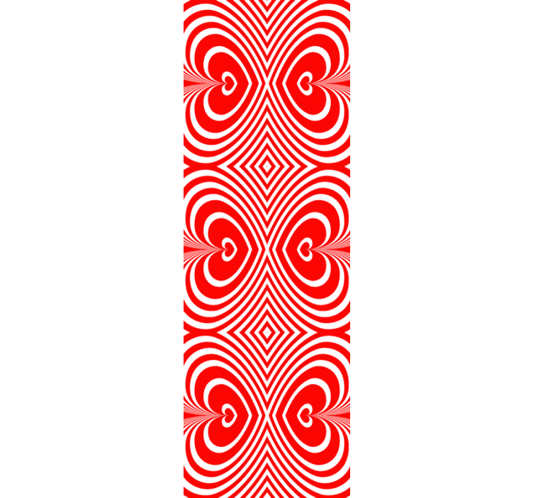 Modern blind with mesmerizing hearts pattern decor - TenStickers