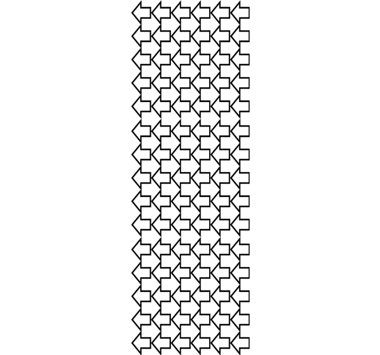 Modern blind geometric arrows with black lines pattern - TenStickers