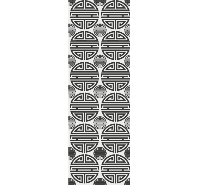 Modern blind asian inspired geometric design - TenStickers