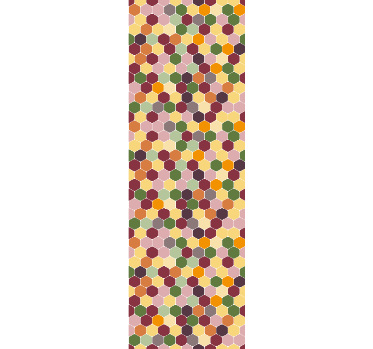 Modern blind in vibrant textured hexagons - TenStickers