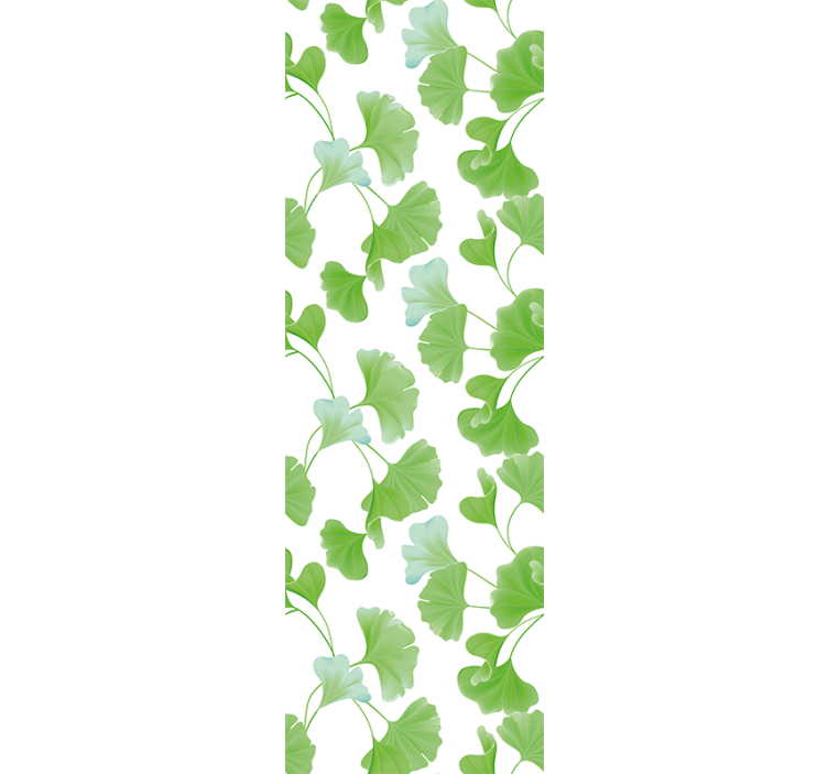 Modern blind green ginkgo leaves design - TenStickers