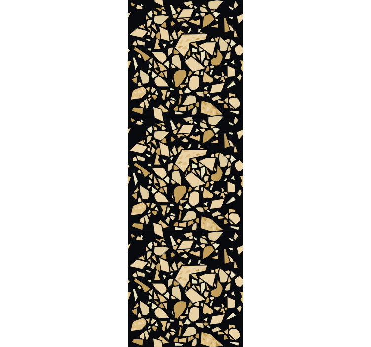 Modern blind terrazzo style in black and gold - TenStickers