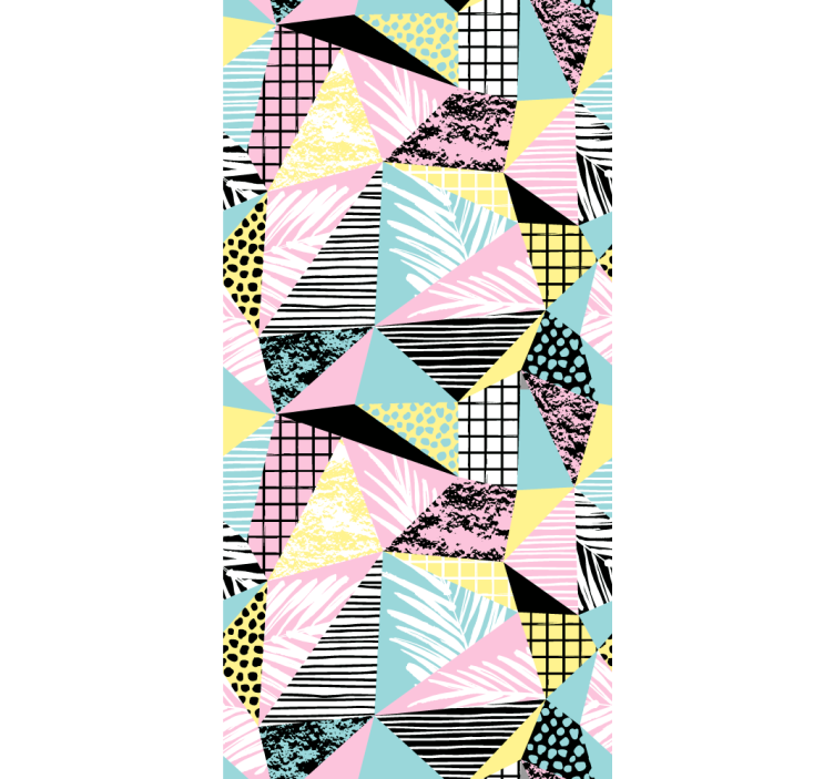 Modern blind with tropical palm and geometric design - TenStickers