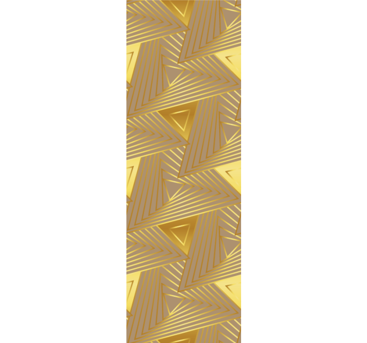 Modern blind with eclectic golden geometric design - TenStickers