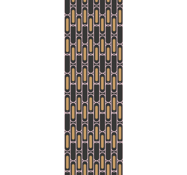 Modern blind with brown and pink geometric stripes - TenStickers