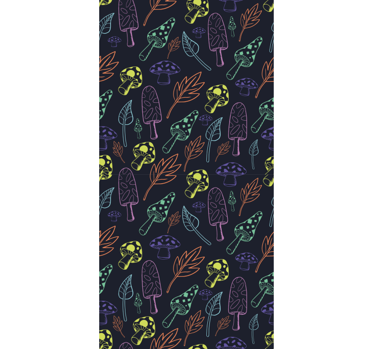 Modern blind with vibrant mushroom design - TenStickers