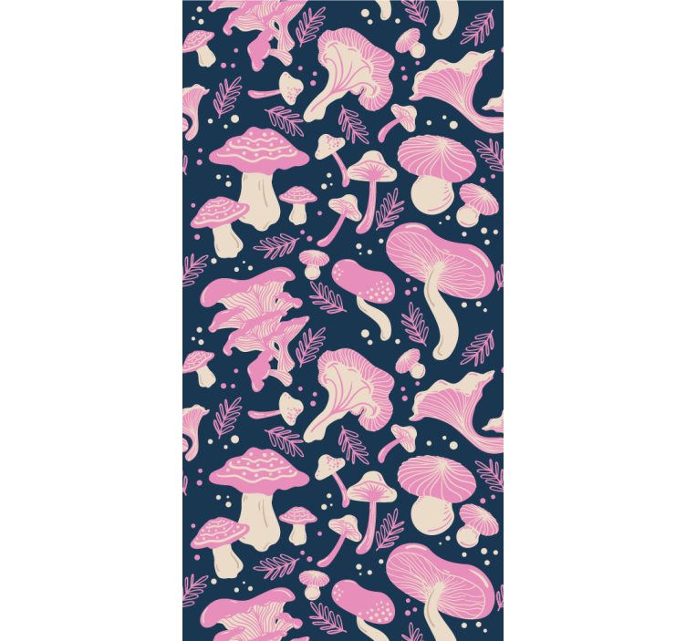 Modern blind with pink mushroom seamless pattern - TenStickers