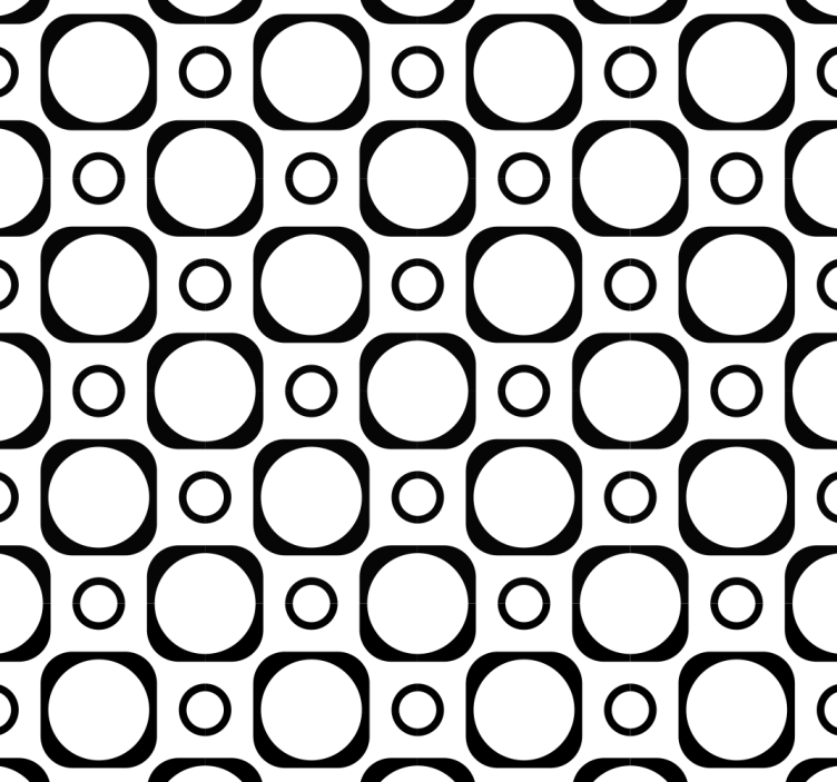 Black roller blind for bathroom black and white tiles - TenStickers