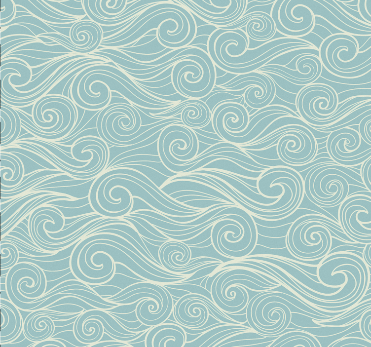 Bathroom blind ocean waves design - TenStickers