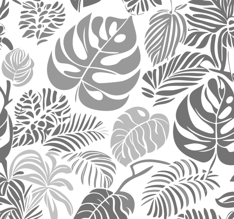Blind grey monstera leaves decor - TenStickers