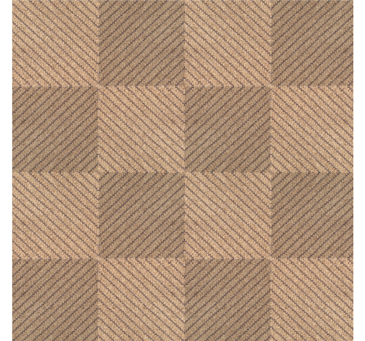 Blind beige jute squares brown design - TenStickers