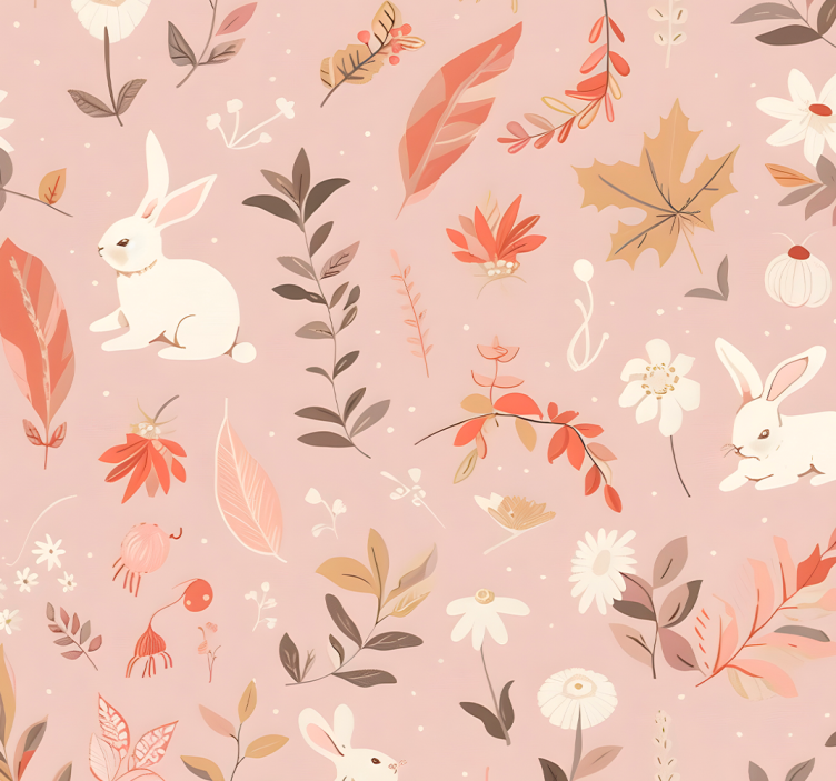 Blind pink autumn forest pattern - TenStickers
