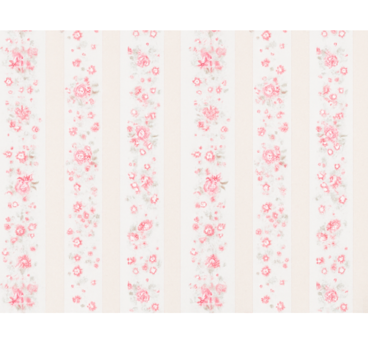 Blind pink vintage floral stripes - TenStickers