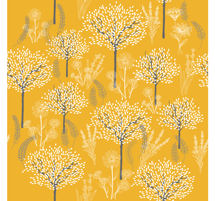 Blind yellow tree pattern - TenStickers