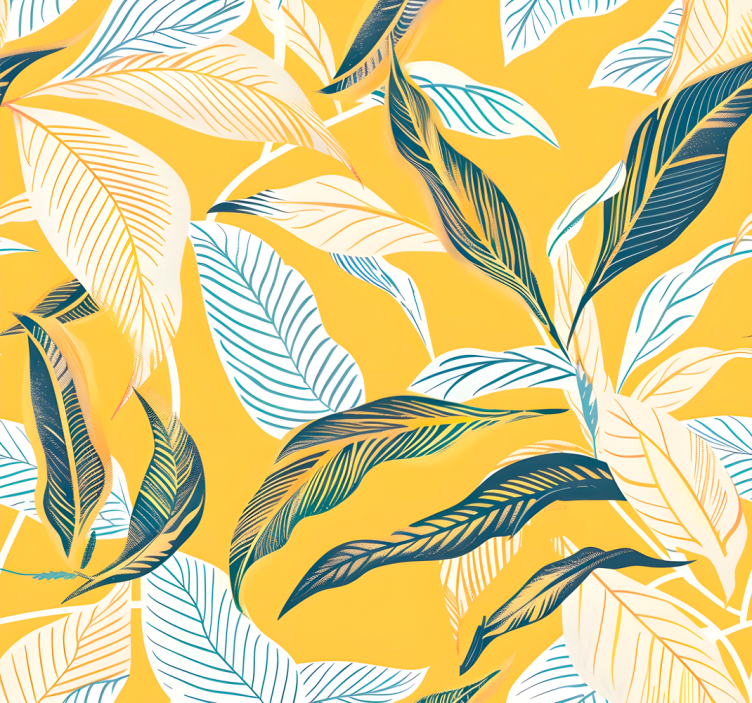 Blind yellow mediterranean flora design - TenStickers