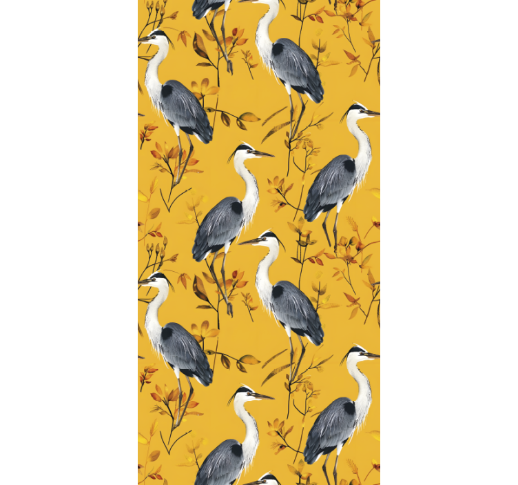 Blind yellow herons design - TenStickers