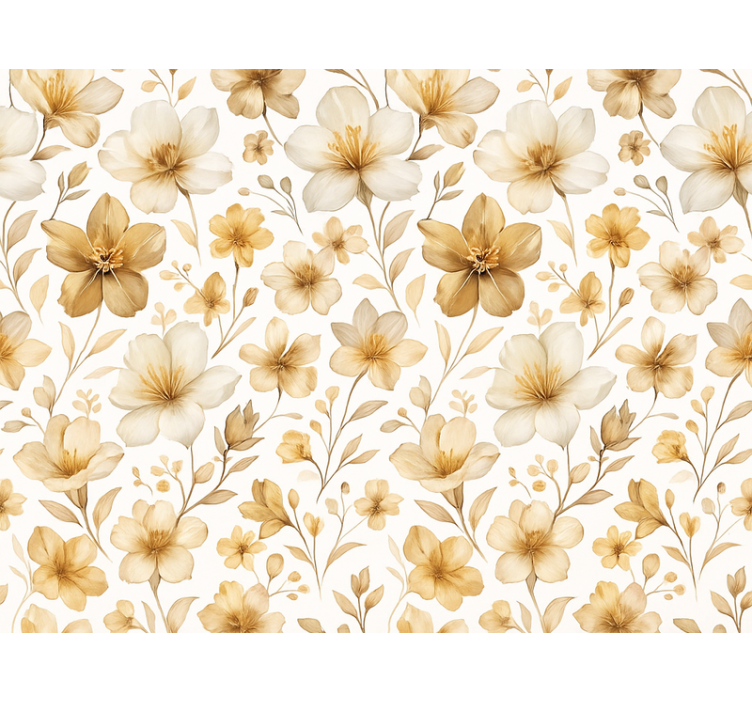 Blind yellow realistic floral design - TenStickers
