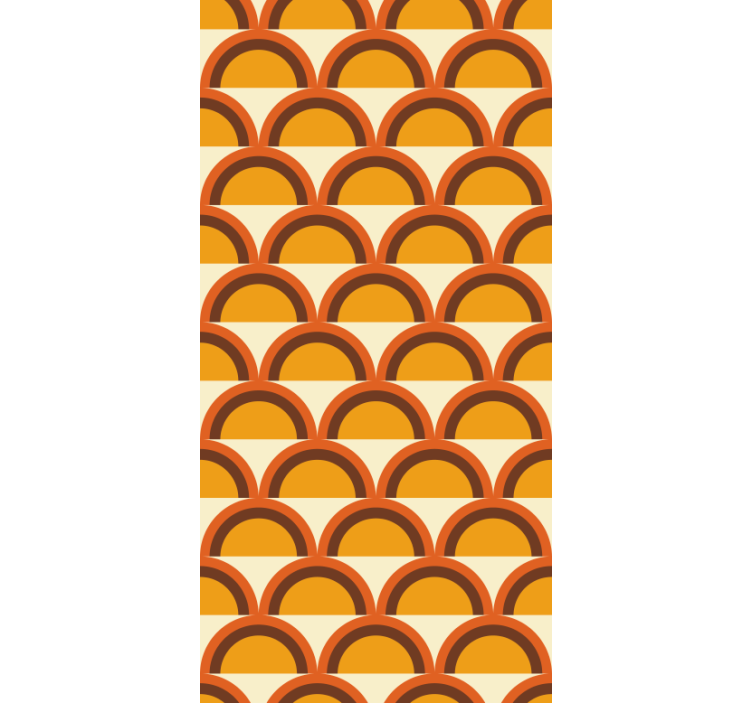 Blind yellow 1970s sunset retro arches - TenStickers