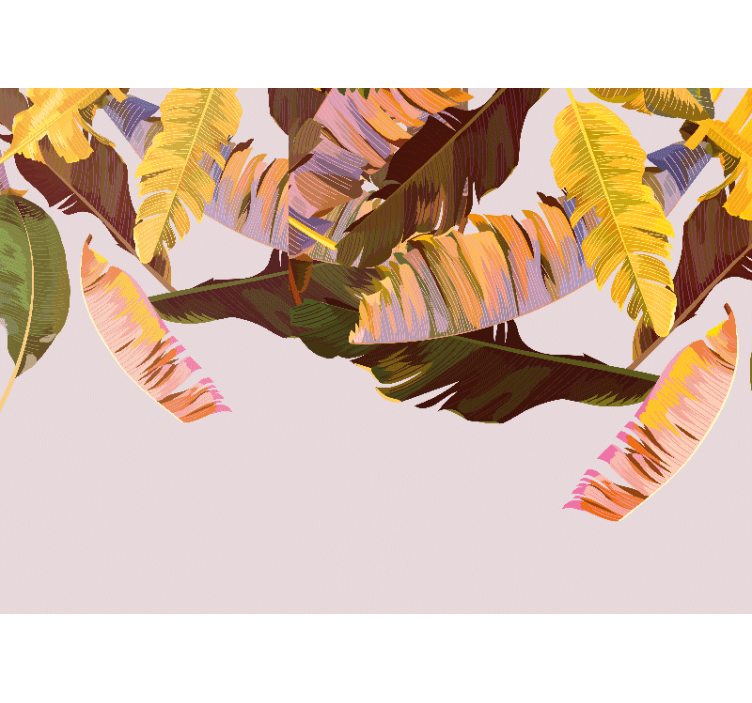 Blind kitchen exotic banana leaves decor - TenStickers