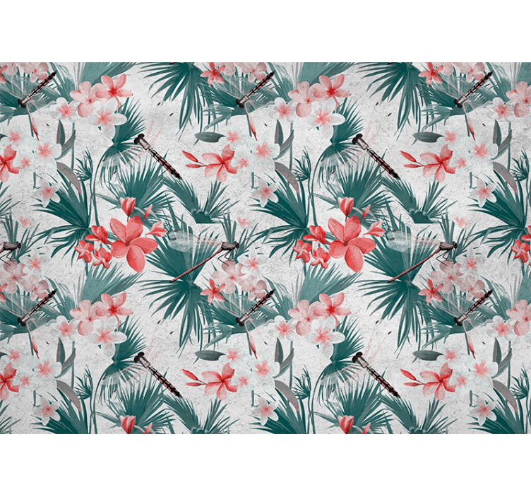 Blind kitchen tropical plants and flowers decor - TenStickers