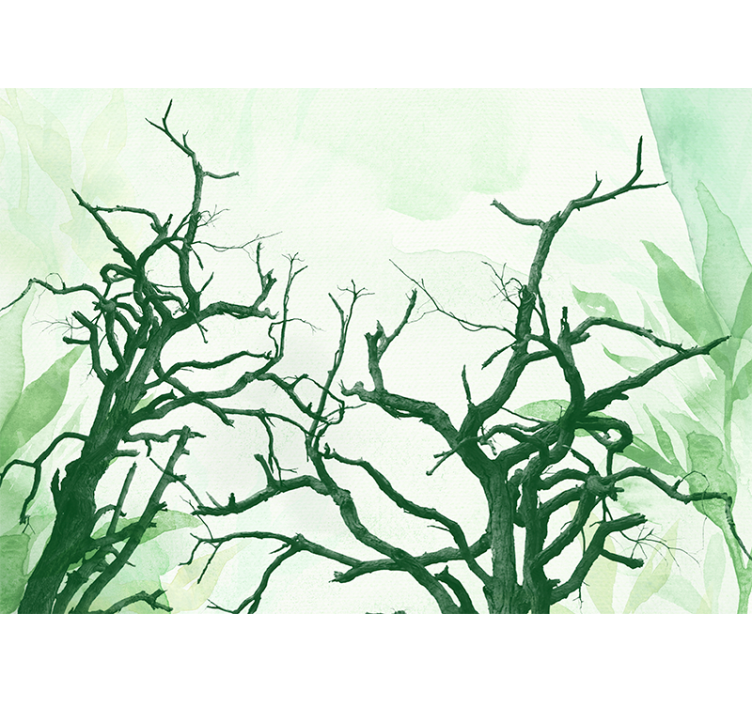 Blind kitchen beautiful tree crowns in the forest - TenStickers