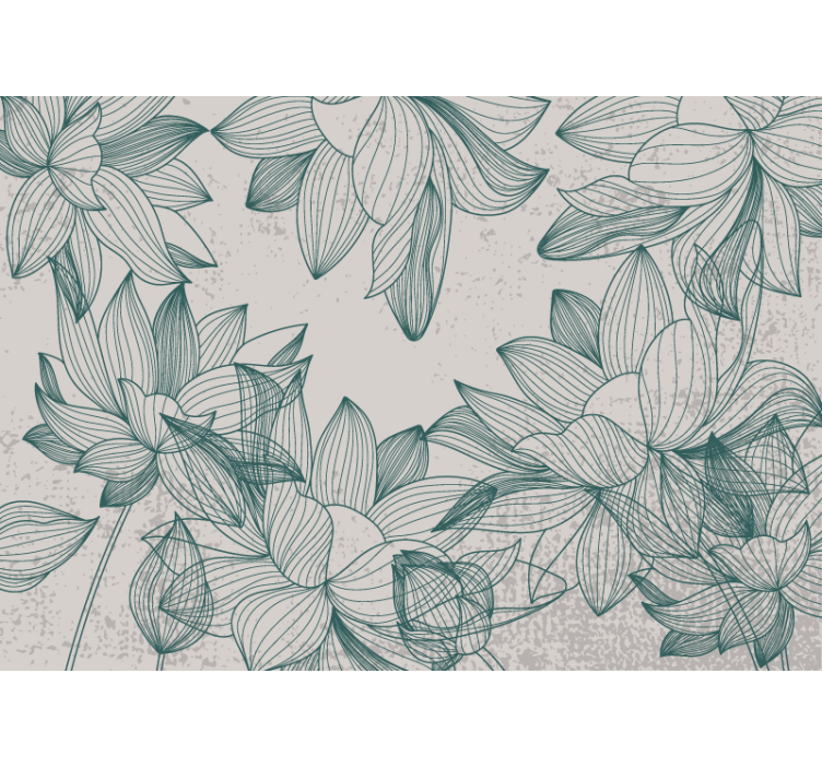 Blind kitchen floral silhouettes - TenStickers