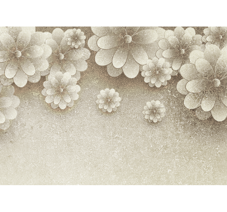 Blind kitchen 3d floral effect in grey color - TenStickers