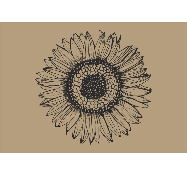 Blind kitchen beige sunflower - TenStickers