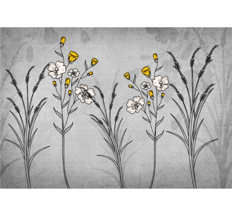 Blind kitchen scandinavian grey plant decor - TenStickers