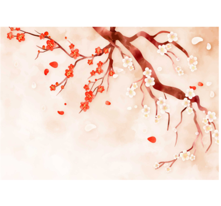 Blind kitchen chinese tree wall decor - TenStickers