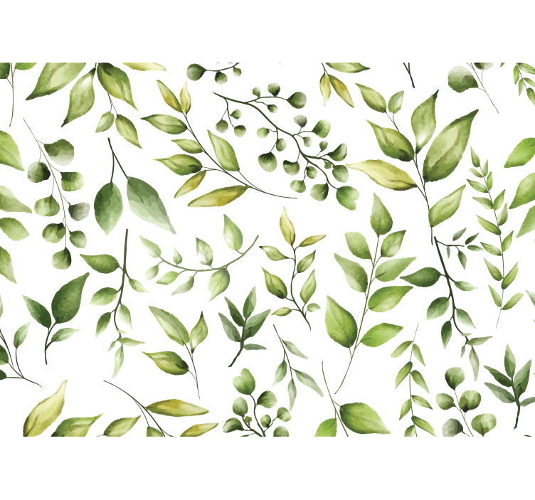 Blind kitchen watercolor eucalyptus leaves decor - TenStickers