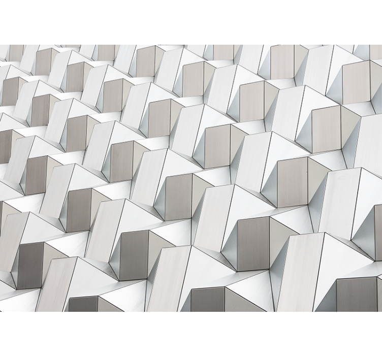 White window blind with 3d grey pattern - TenStickers