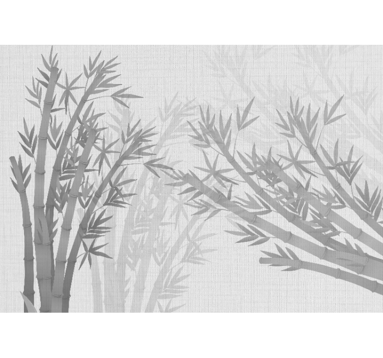 White window blind with textured bamboo leaves - TenStickers