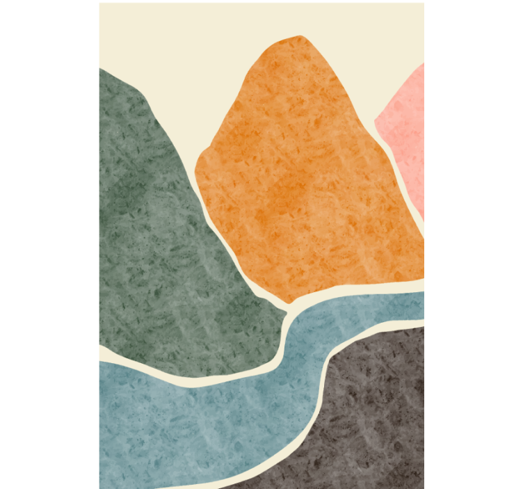 Living room blind modern abstract painting - TenStickers