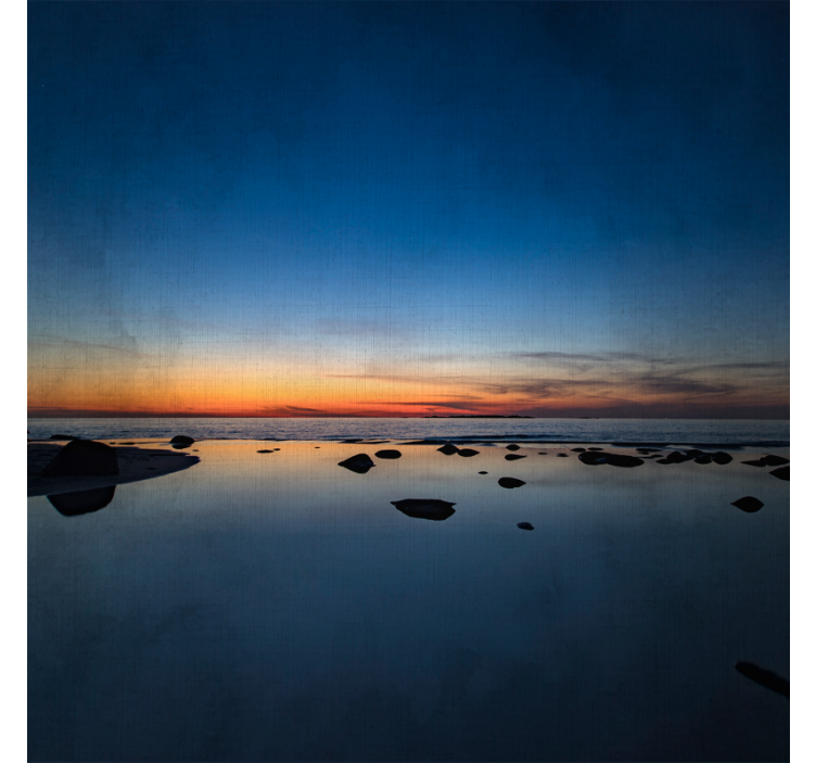 Living room blind nordic sunset over the sea - TenStickers