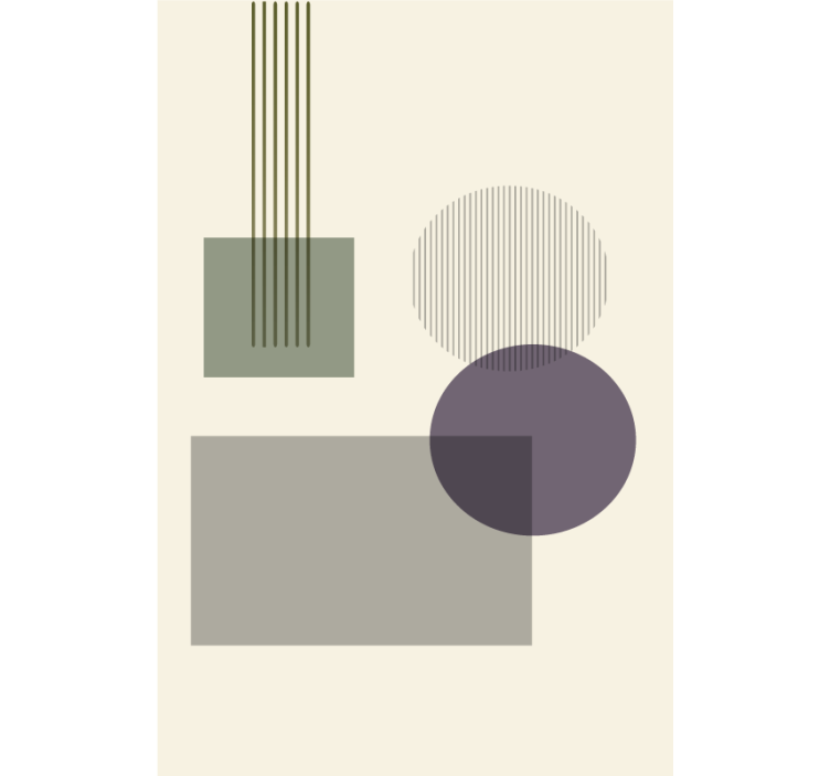 Living room blind in soft geometric shapes - TenStickers