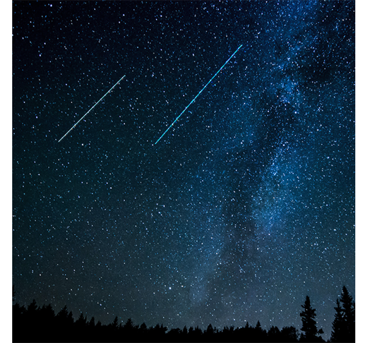 Living room blind with beautiful shooting star design - TenStickers